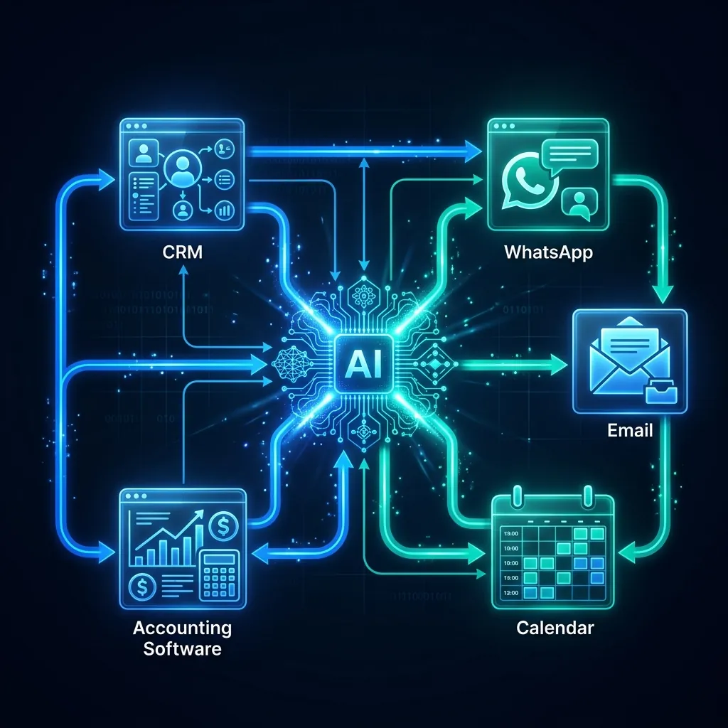 AI Workflow connecting business tools